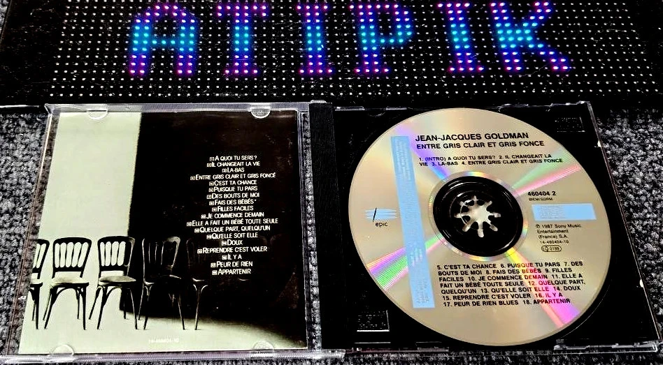 🎤 Jean Jacques Goldman - Entre cinza claro e cinza escuro - CD Original 1987Culte 📀 – photo 3